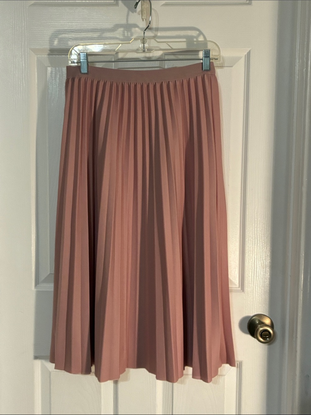 Pleated Midi Skirt - Dusty Rose